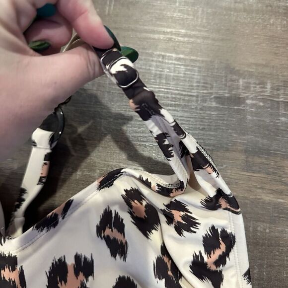 Women’s Kona Sol Animal Print Side Cinch One Piece Swimsuit Sz Large - Picture 9 of 9